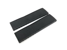 22mm Black Rubber Canvas Strap