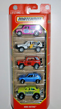 Matchbox 5 car set - MBX RETRO - AUSTIN MINI VAN VW GOLF BEETLE 4x4 HONDA CIVIC