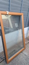 UPVC Double glazed window with Sill Obscure glass Golden Oak 1163W x 785H