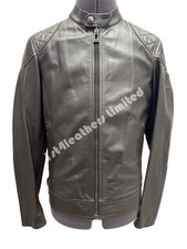 BELSTAFF MARSHALL CAFE RACER LEATHER BIKER JACKET DARK BROWN UK34 XS/S RRP£1095