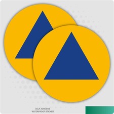 2 x Civil Defence Symbol Car