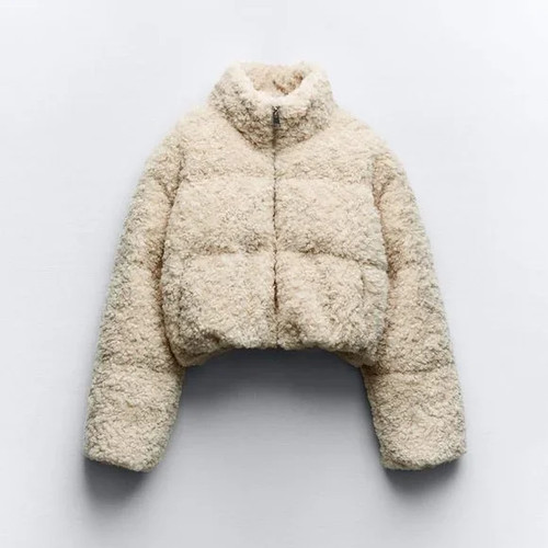 Zara cropped faux shearling - faux,
