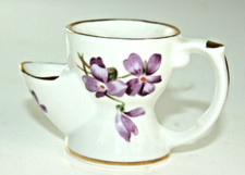 Hammersley Miniature Devon Purple Violets Shaving Jug Mug 1.3/4 " Tall Ceramic