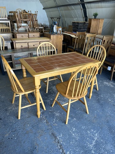 Pine kitchen dining table - dining,