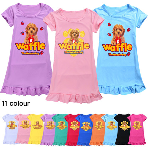 Girls waffle the - girls, dog