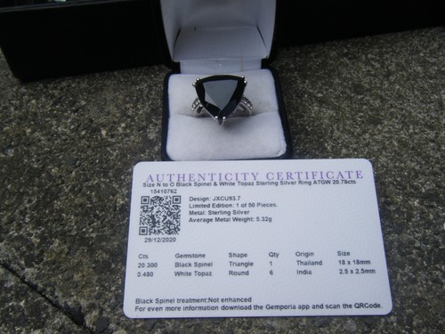 Black spinel and white topaz - and,