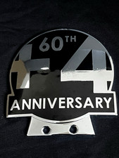 Circa 2010 Morgan + 4  (Australia) 60th Anniversary Chrome/Enamel Car Badge