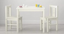 Children’s IKEA Kritter White Wooden Table & Chair Set in Good Condition