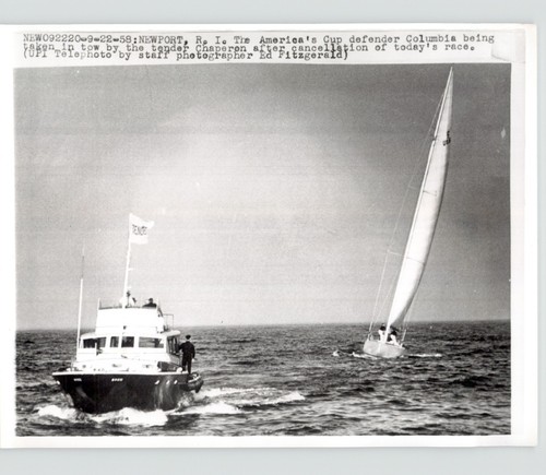 Racing yacht columbia towed - yacht,