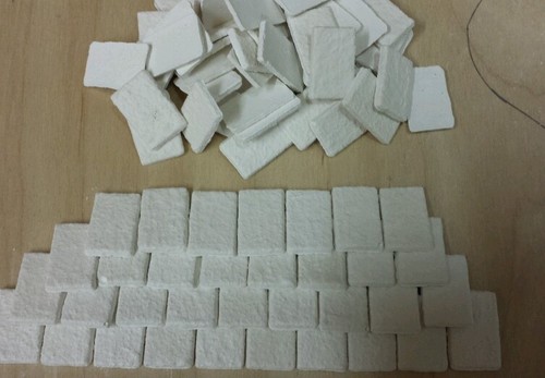 150x dolls house - house, tiles