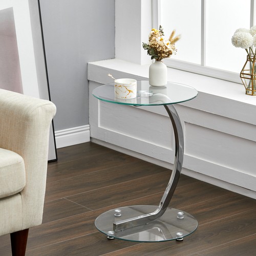 2tiers clear glass sofa - clear,