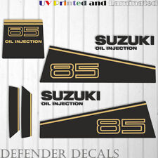 Suzuki 85 hp DT85 outboard engine Gold decal sticker set kit reproduction 85HP
