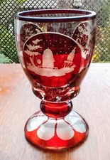 Rare Vintage Bohemian Mead Drinks Glass