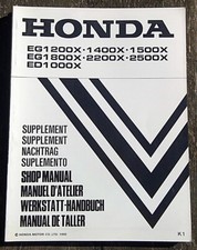 Genuine Honda EG1200X EG1400X EG1500X EG1800X EG2200X EG2500X *SUPPLEMENT ONLY*