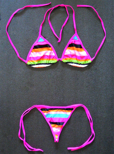 Boho multicoloured bikini - multicoloured, set