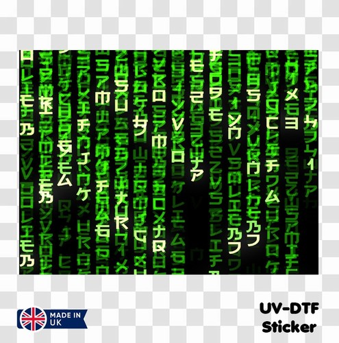 Matrix code dtf printed - matrix, uv