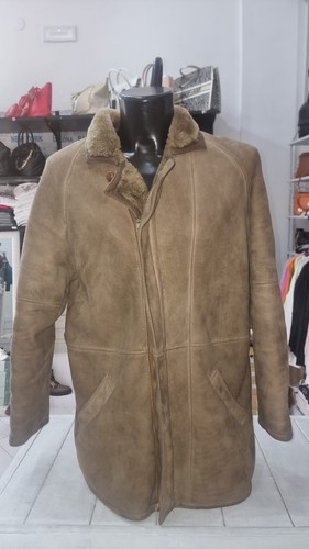 Brown shearling men coat - brown,