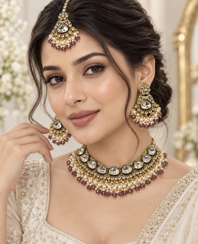 Indian necklace jewellery set - necklace,