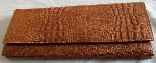 Vintage crocodile skin clutch - skin,