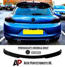 VW Scirocco TSI TDI R Carbon Fibre Rear Roof Spoiler Boot Lip Wing Kit 2008-2014
