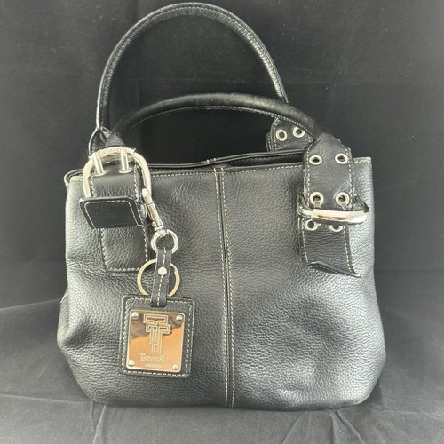 Vtg tignanello black pebbled - tignanello,