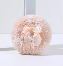 1pc Long Hair Loose Powder Puff Velvet Puff Soft Face Makeup Blender, Portable