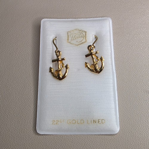 Vintage victor anchor earrings - vintage,