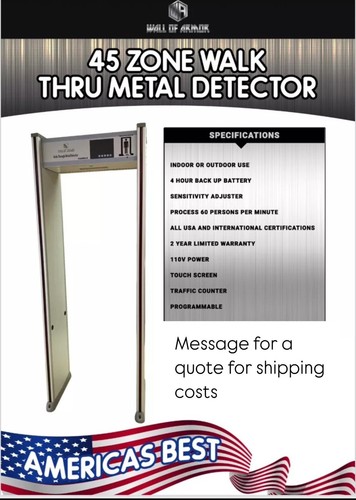 Walk through metal - metal, detector.