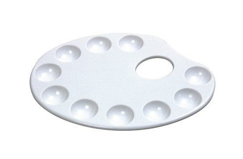 Oval artist paint palette - oval,