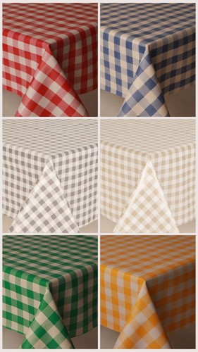 Gingham checked patchwork pvc - checked,