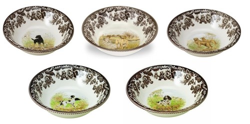 Spode woodland set five - set, of