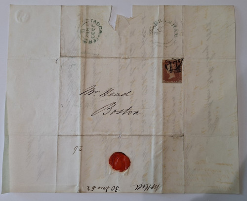 Penny red with good - (imperf),