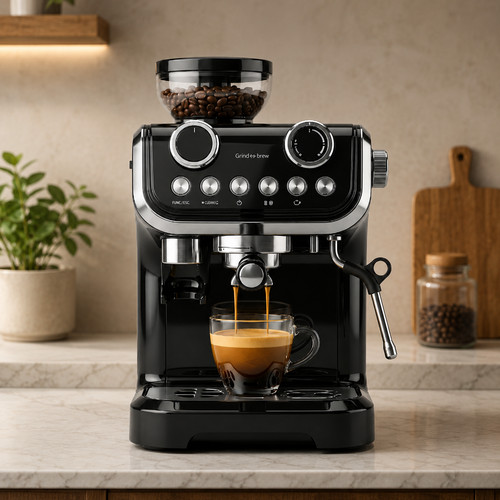 Espresso coffee maker with - coffee,