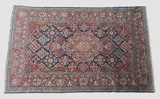 7ft x 4ft Antique C1900 Rug Hand Knotted Finely Woven Pure Wool Vegetable Dyes