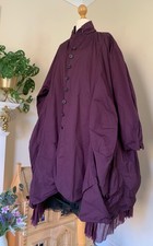 ❤️ Stunning Rundholz Regal Purple Balloon Frayed Hem Frill Coat fits 14 16 18 UK