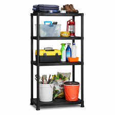 5 Tier Black Plastic Storage