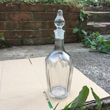 Vintage Decanter Art Nouveau Style Kilner Bros Ltd Glass Bottle