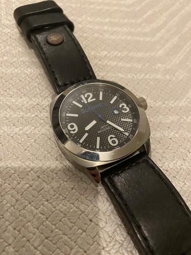 Superdry leather watch black - superdry,