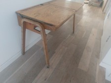 Old Vintage Wooden School Desk Inner Compartment Drawer