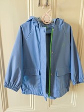 Zara Kids  Rubberised Cherry Raincoat Blue Size 4-5 Years