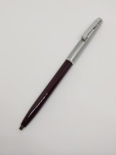 Vintage Sheaffer White Dot Ballpoint Pen in Burgundy & Steel Cap