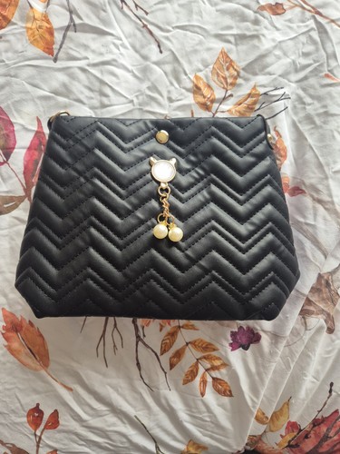 Black quilted chevron