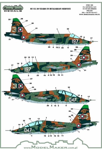 Model maker decals - model, d72103