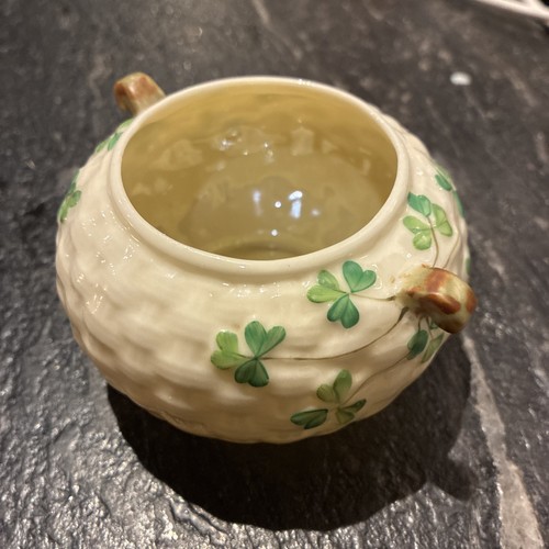 Belleek china bowl - china, black