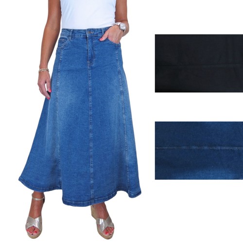 Ladies flared denim jeans maxi - ladies,