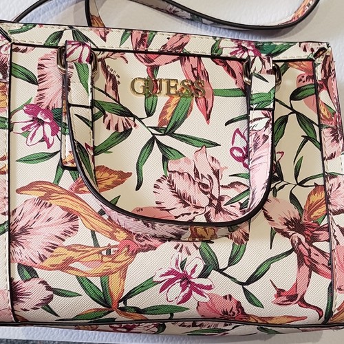 Guess floral faux leather - guess,