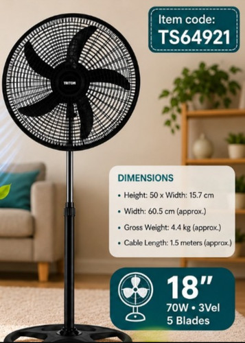 Black fan 70w - black,