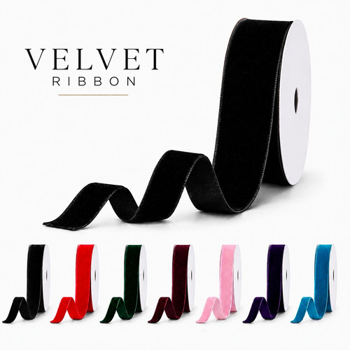 Velvet ribbon roll soft craft - soft,