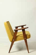 Vintage Armchair Yellow Mellow Velvet 1970 Modern Design By Chierovsky