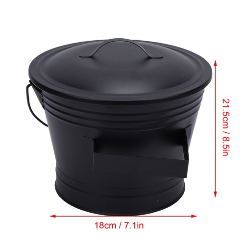 Metal fireplace bucket with - metal,